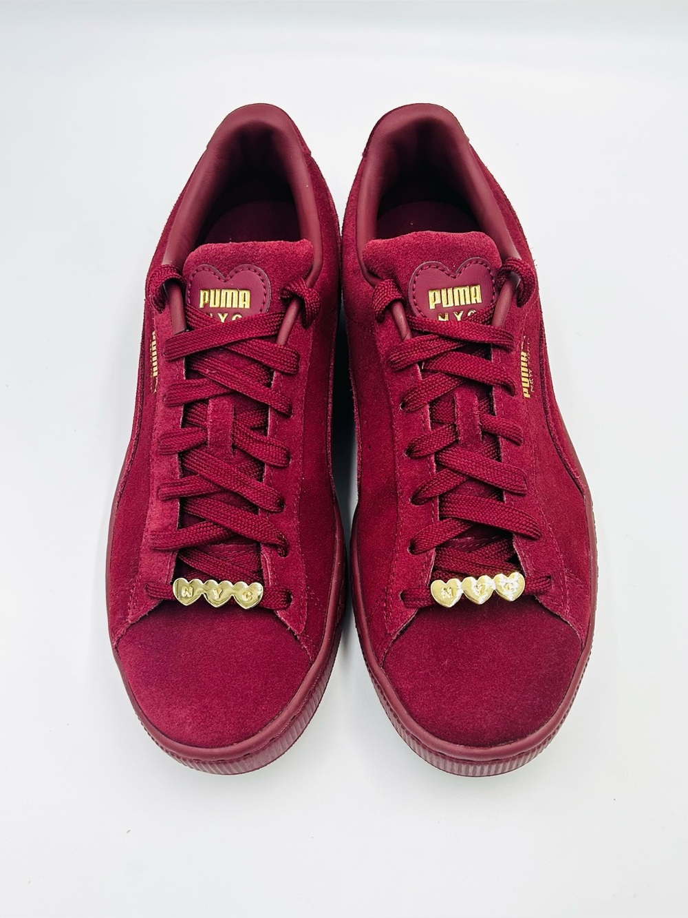 Puma Suede Classic NYC Flagship Sneakers Women 9 Zinfandel Gold Big Apple - Picture 8 of 11